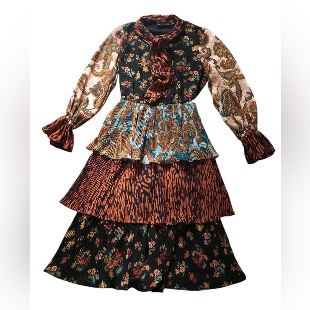 New York & Company Size Small Mixed Print Dress